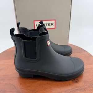 Hunter Original Chelsea Black Rubber Rain Boots Big Kid 3M HJS6000RMA